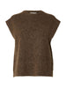 Slwlulu Sl Knit Vest Noos Brun
