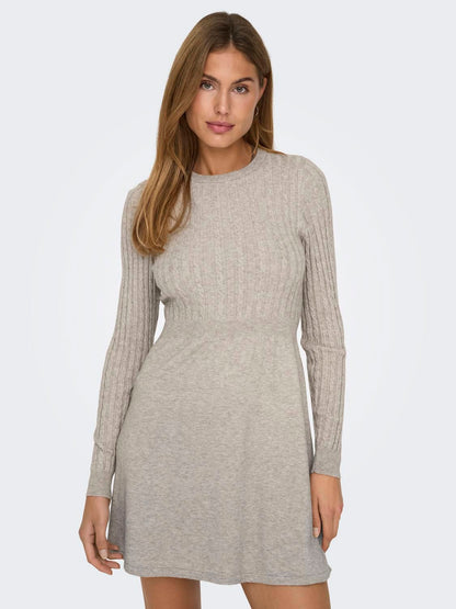 Onlfia Ls Cable Dress Knt Noos Brun