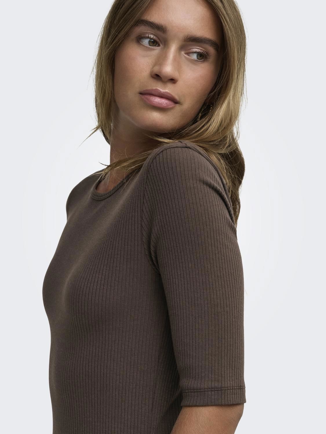 Jdyreno 2/4 O Neck Top Jrs Dia Sort