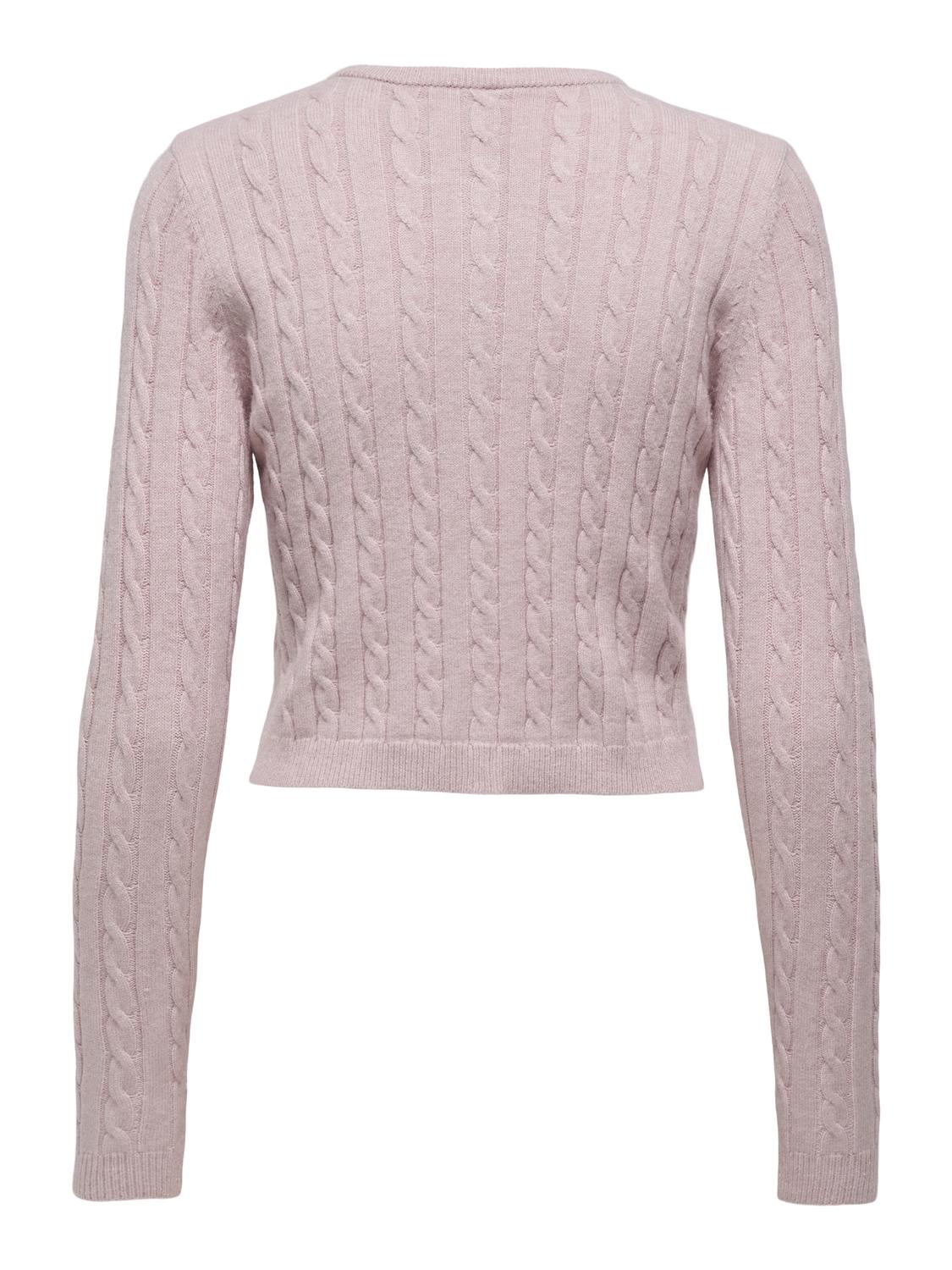 Onlkatia Ls Cable Button Cardigan Cc Knt Rosa