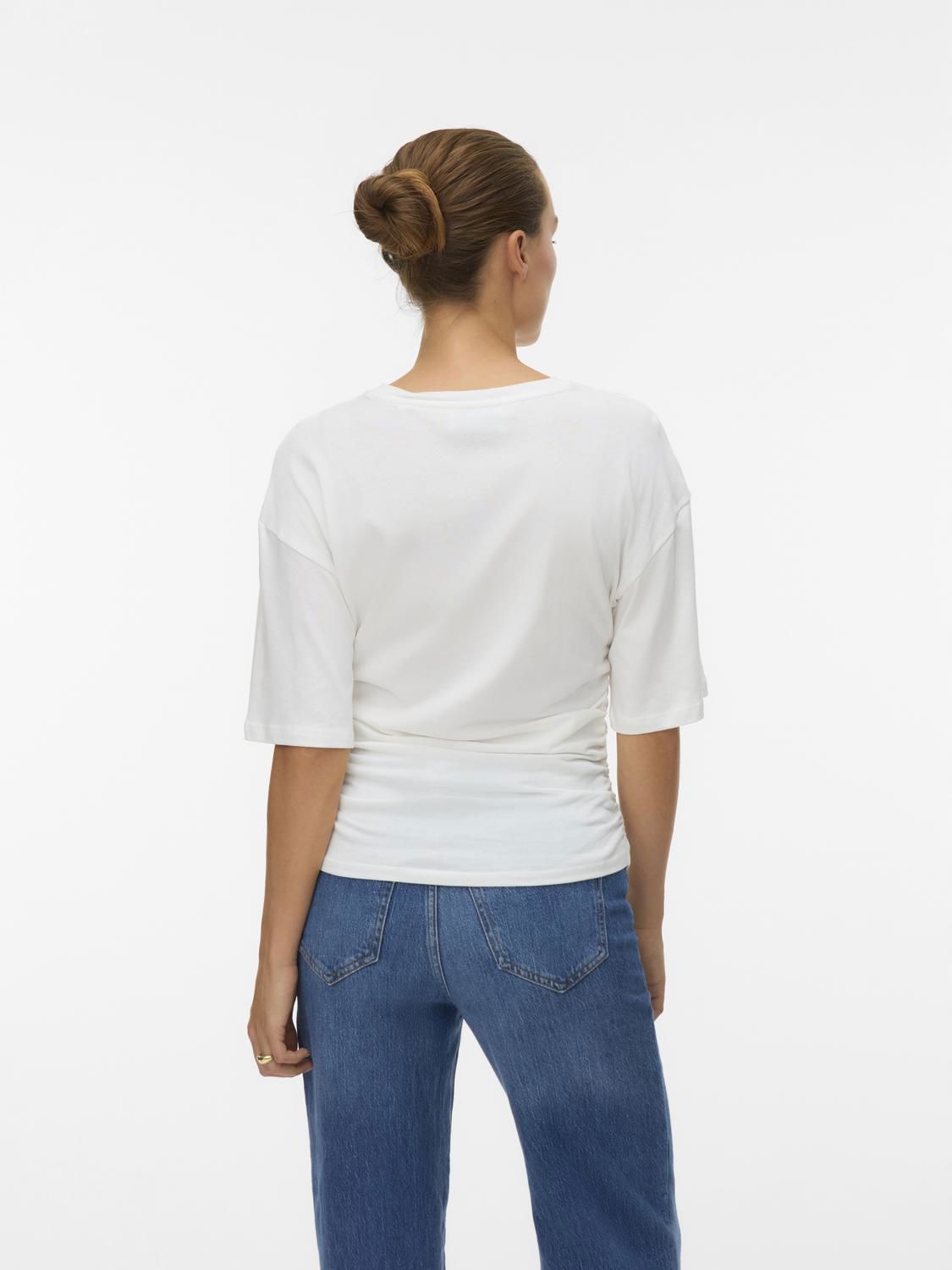 Awnavaro 2/4 O-Neck Top Noos Hvit