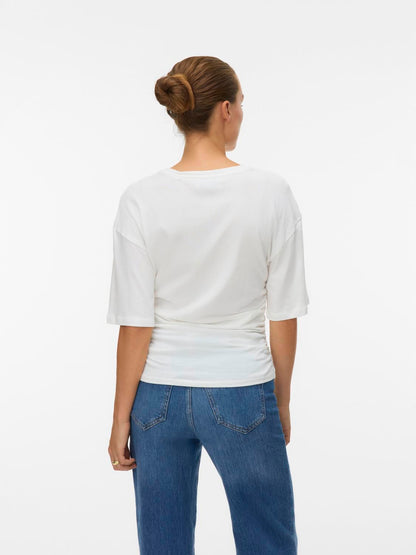 Awnavaro 2/4 O-Neck Top Noos Hvit