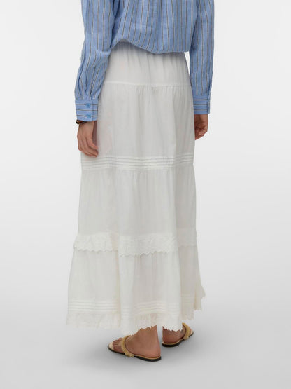Vmsandy Hw Ankle Skirt Wvn Hvit
