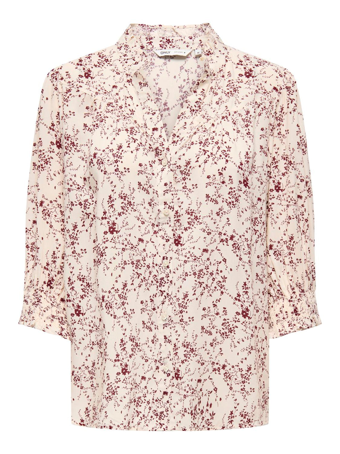 Onlraya 3/4 Shirt Wvn Noos Hvit