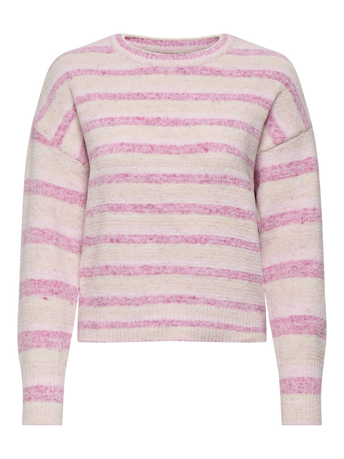 Onljohanna Ls O-Neck Cc Knt Rosa