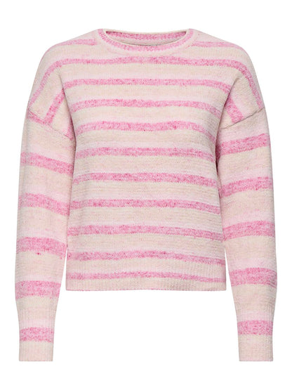 Onljohanna Ls O-Neck Cc Knt Rosa