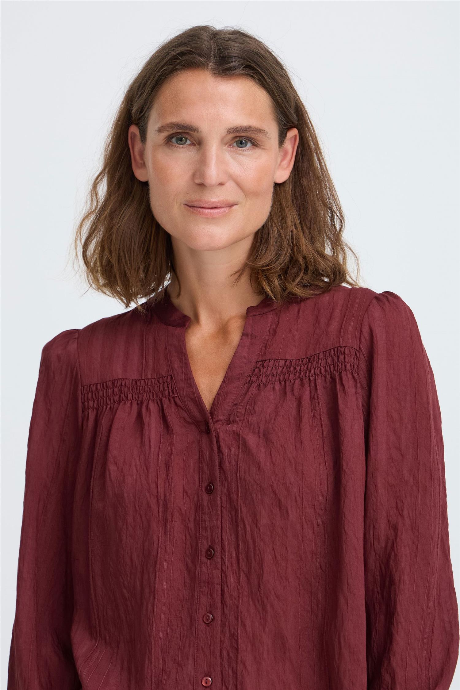 Pzesmee  Shirt Burgunder