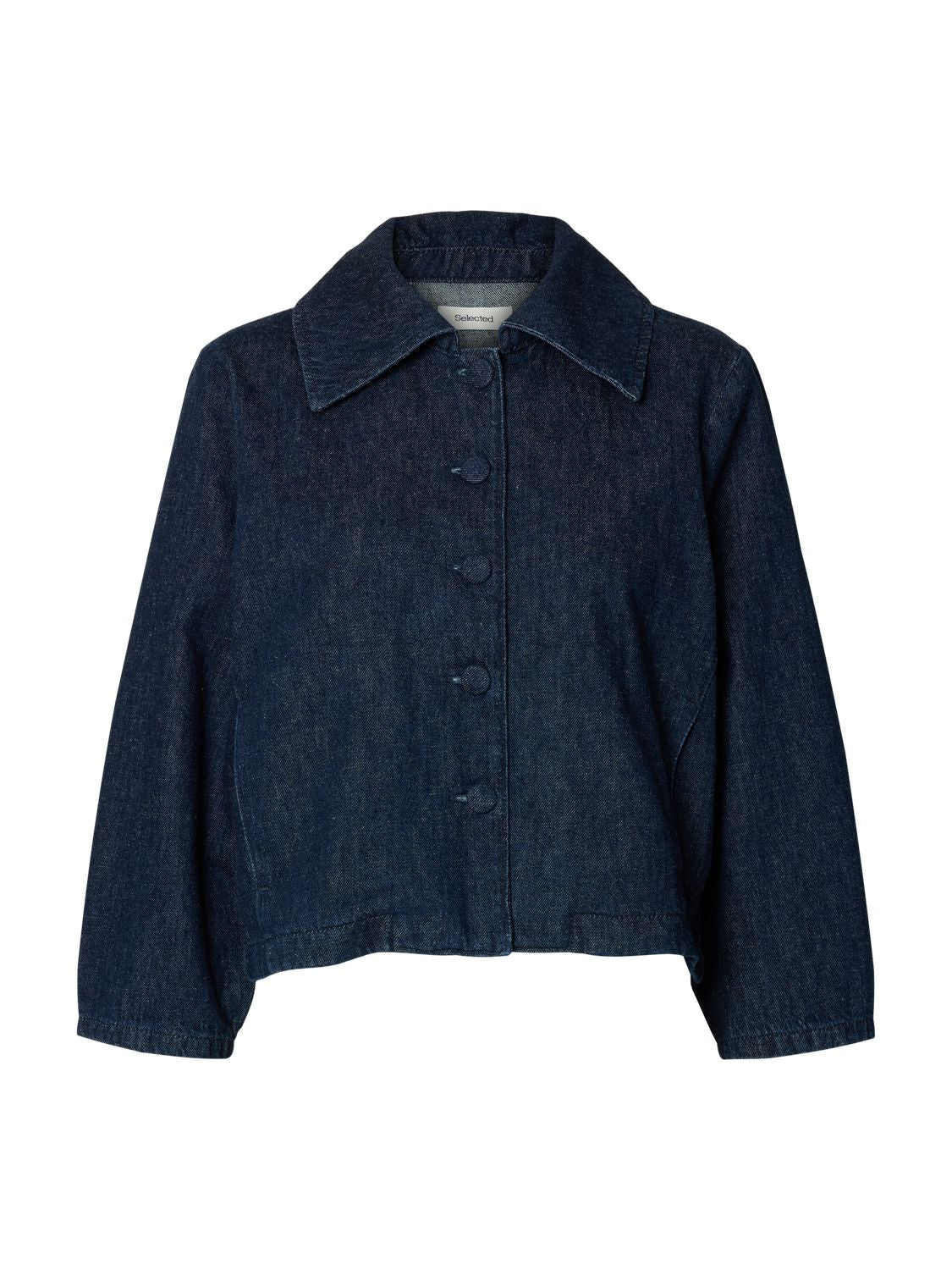 Slfrelaxed Hanny 3/4 Denim Jacket Blå