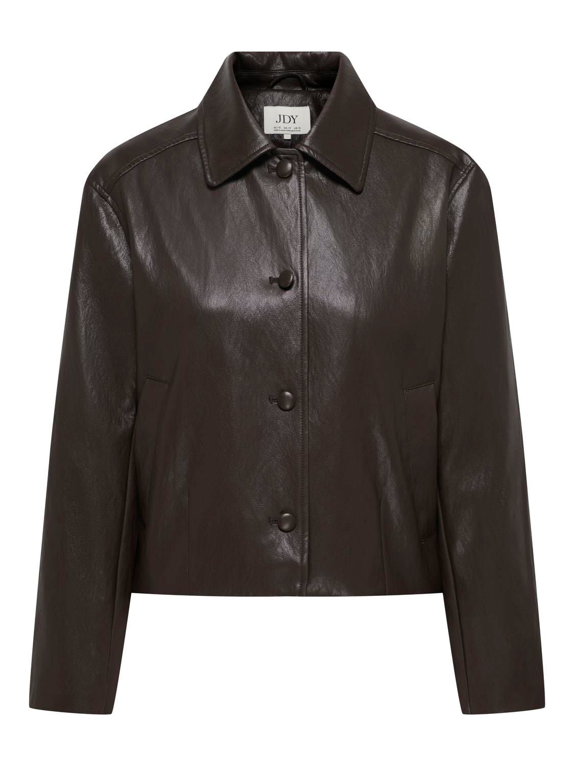 Jdyaurora Faux Leather Jacket Otw Sgo Brun