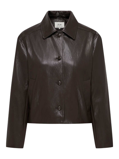 Jdyaurora Faux Leather Jacket Otw Sgo Brun
