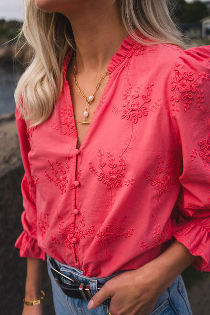 Rauscamilla Shirt Emb Rosa