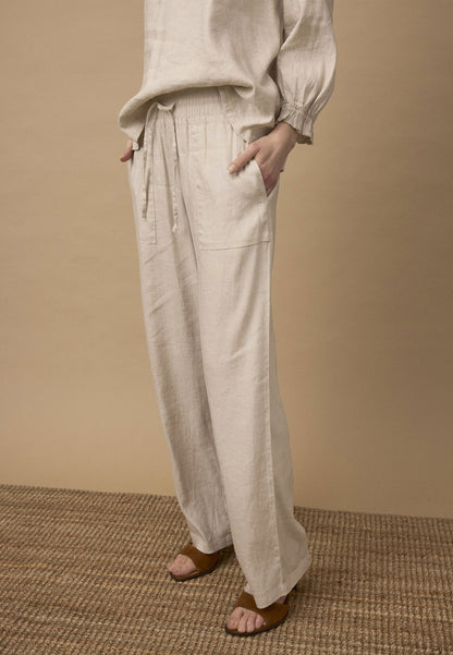 Pzluca Pant Full Length, Wide Beige