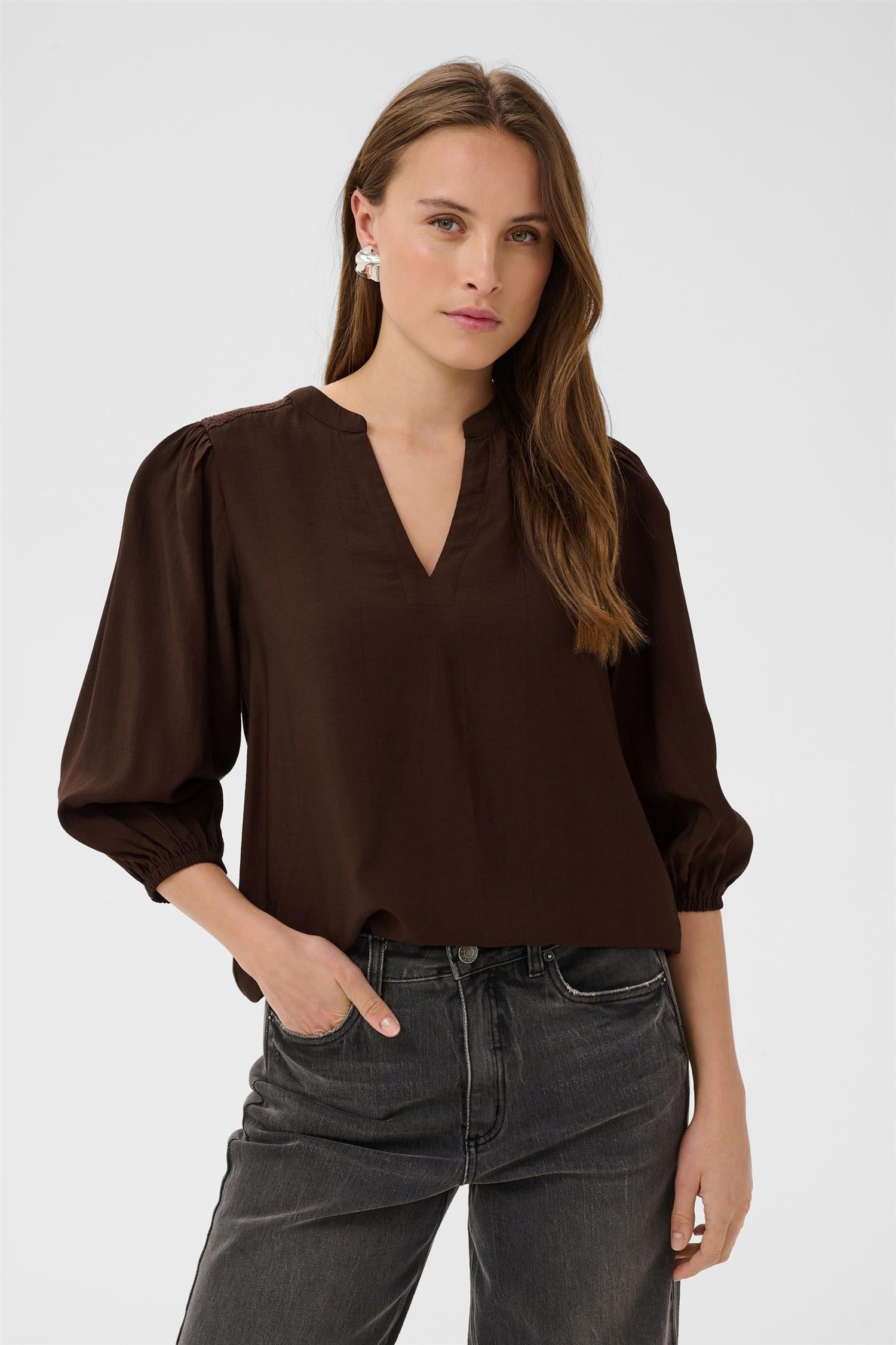Kaalberta Blouse Brun