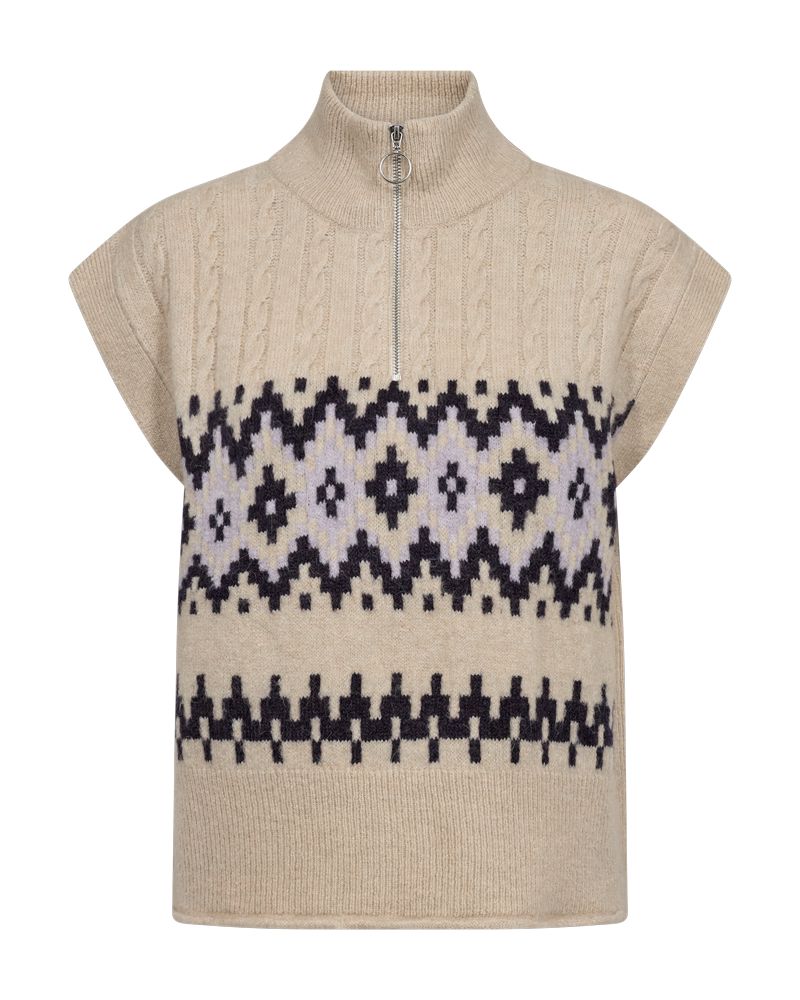 Fqmerla-Waistcoat Beige