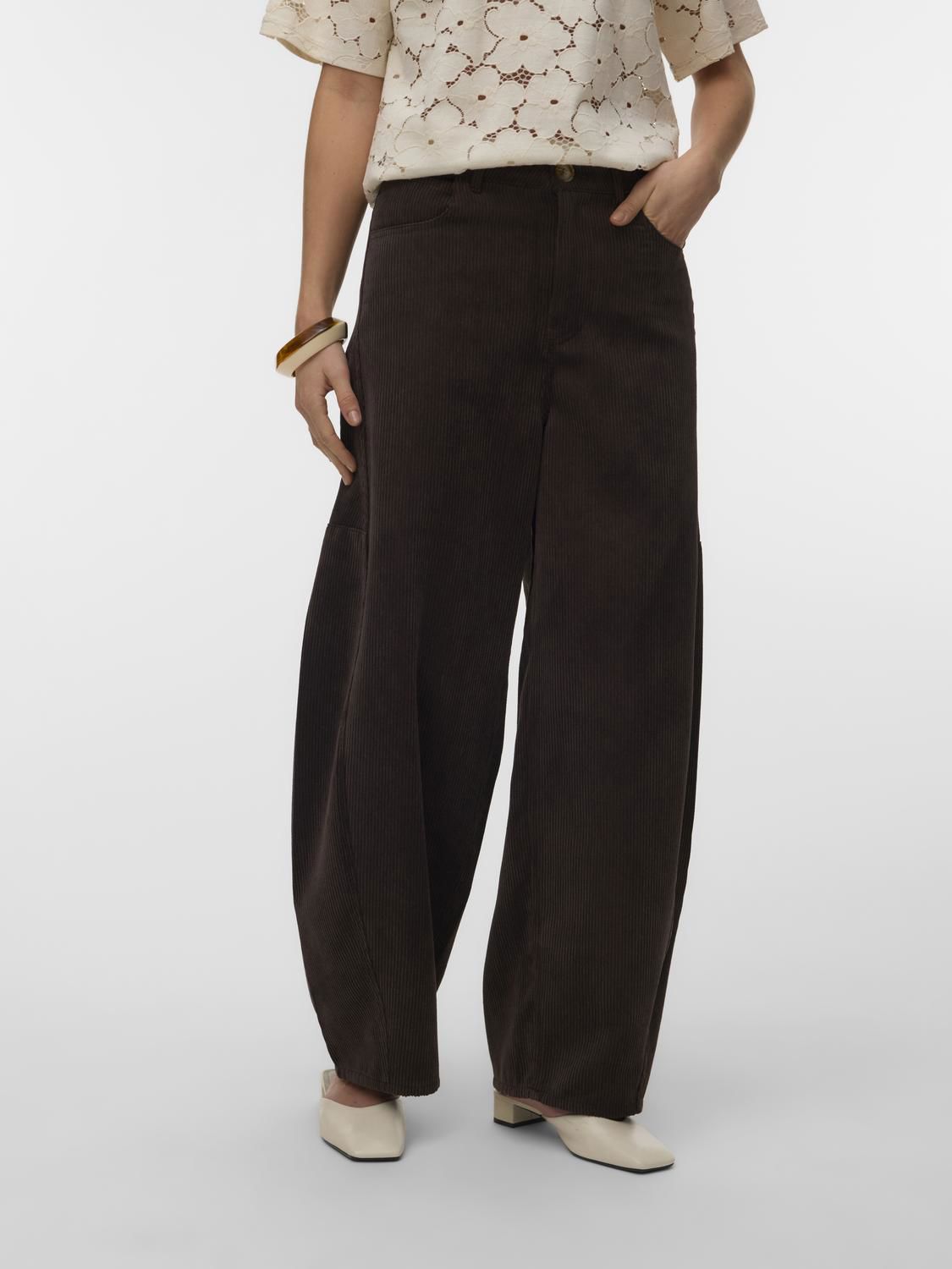 Vmkaitlin Hw Wide Cord Barrel Pant Brun