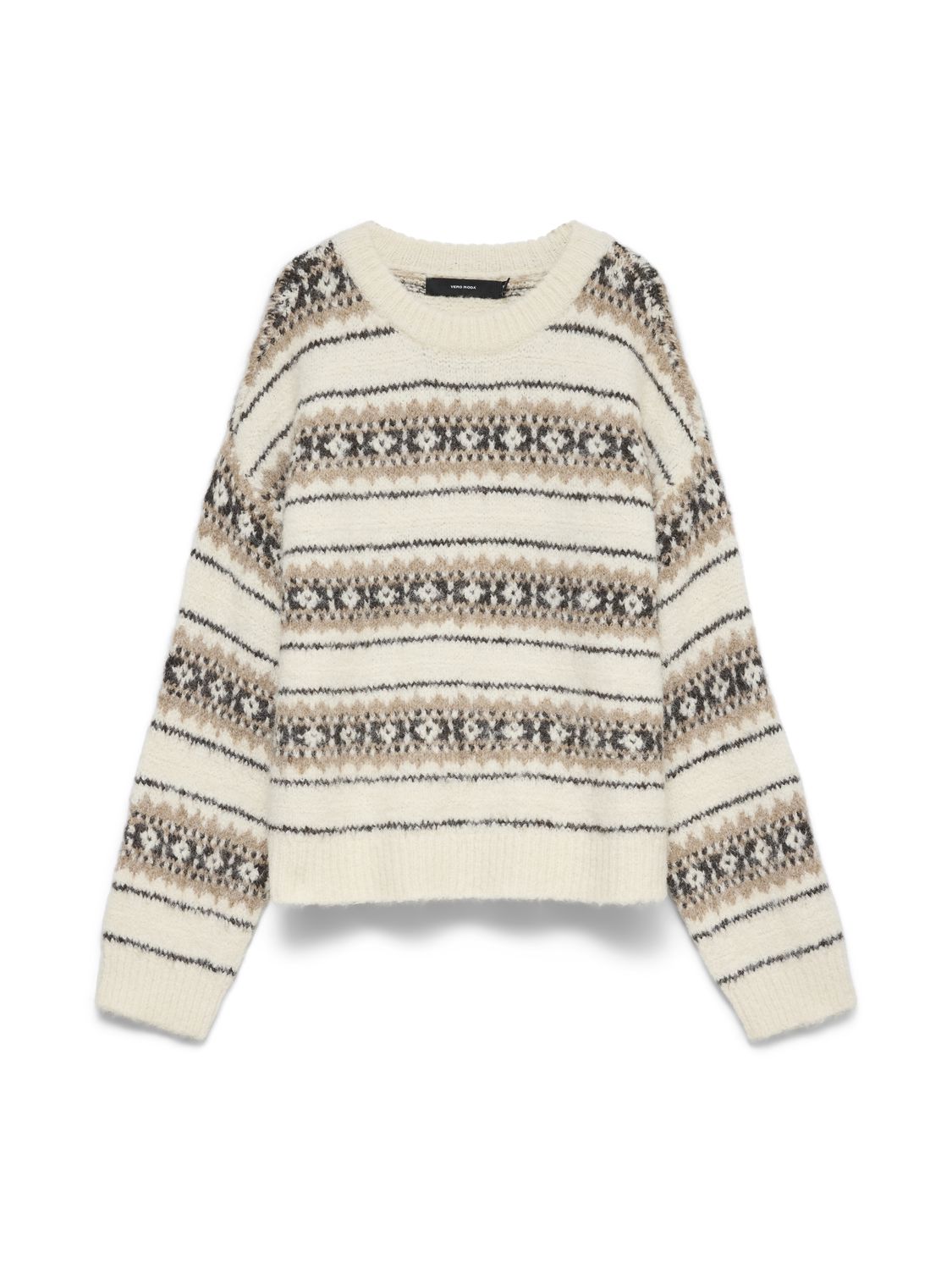 Vmisola Ls O-Neck Pullover Beige