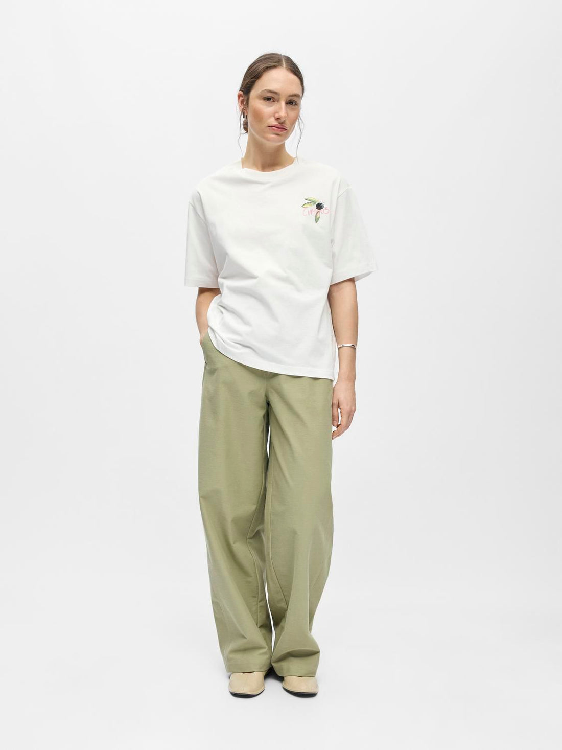 Objeliza 2/4 Lo T-Shirt Rep Hvit