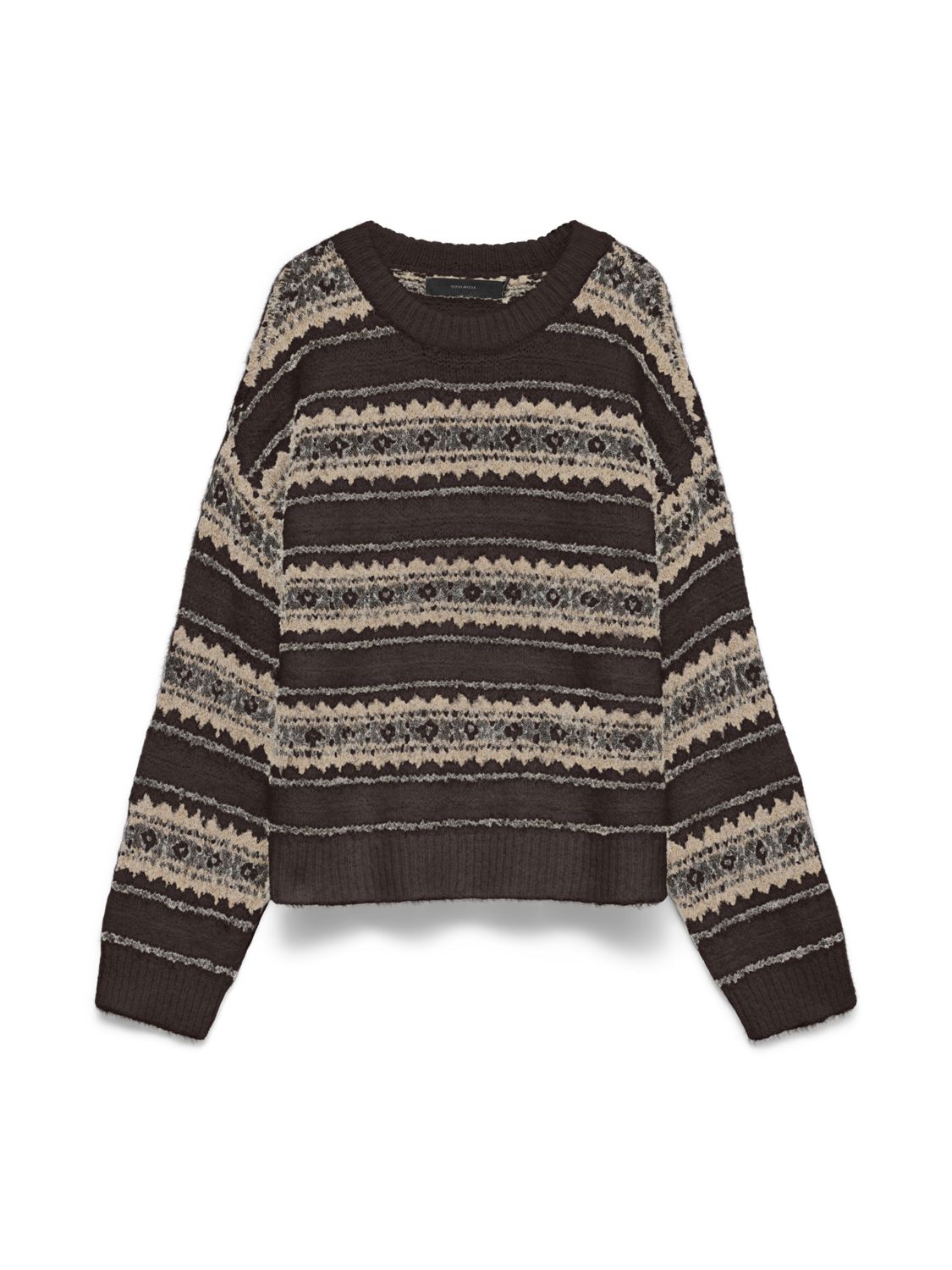 Vmisola Ls O-Neck Pullover Brun