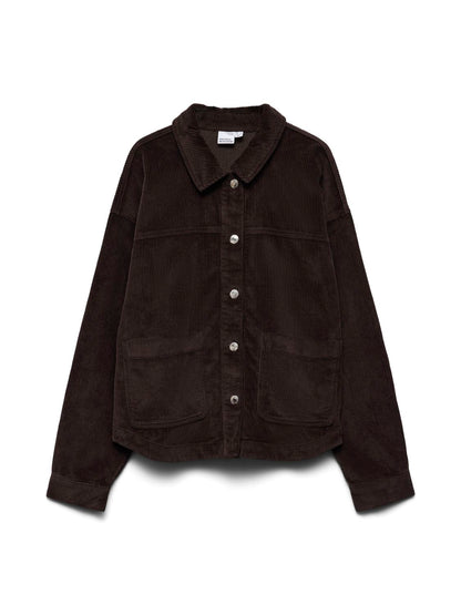 Vmjamie Ls Corduroy Shacket Mix Noos Brun