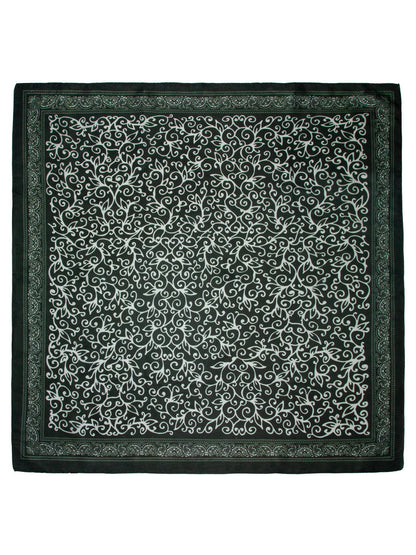 Skjerf wienermønster 70x70cm Grønn