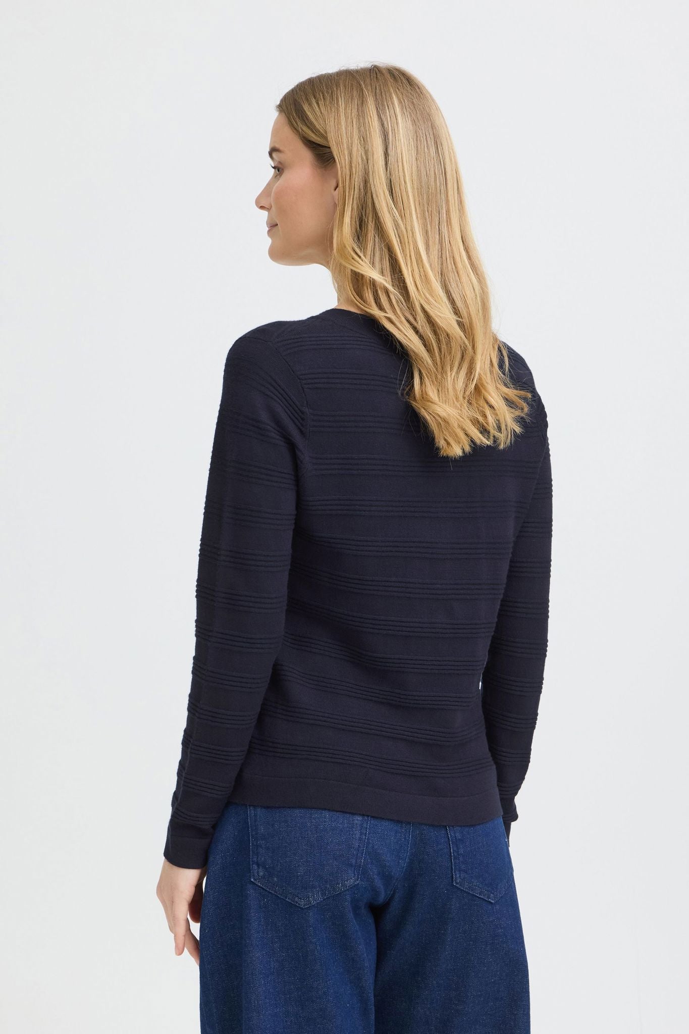 Pzsara Denim Mix Knit Blå