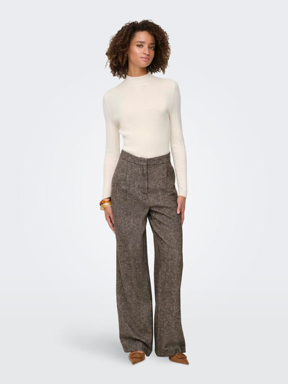 Onlbekka Life Hw Wide Wool Look Pant Tlr Sort