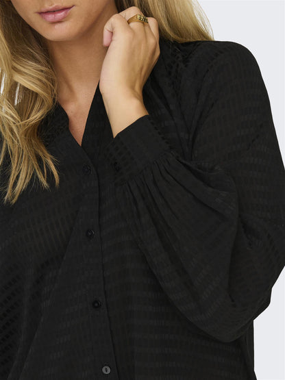 JDYJULIA L/S LOOSE SHIRT WVN Black