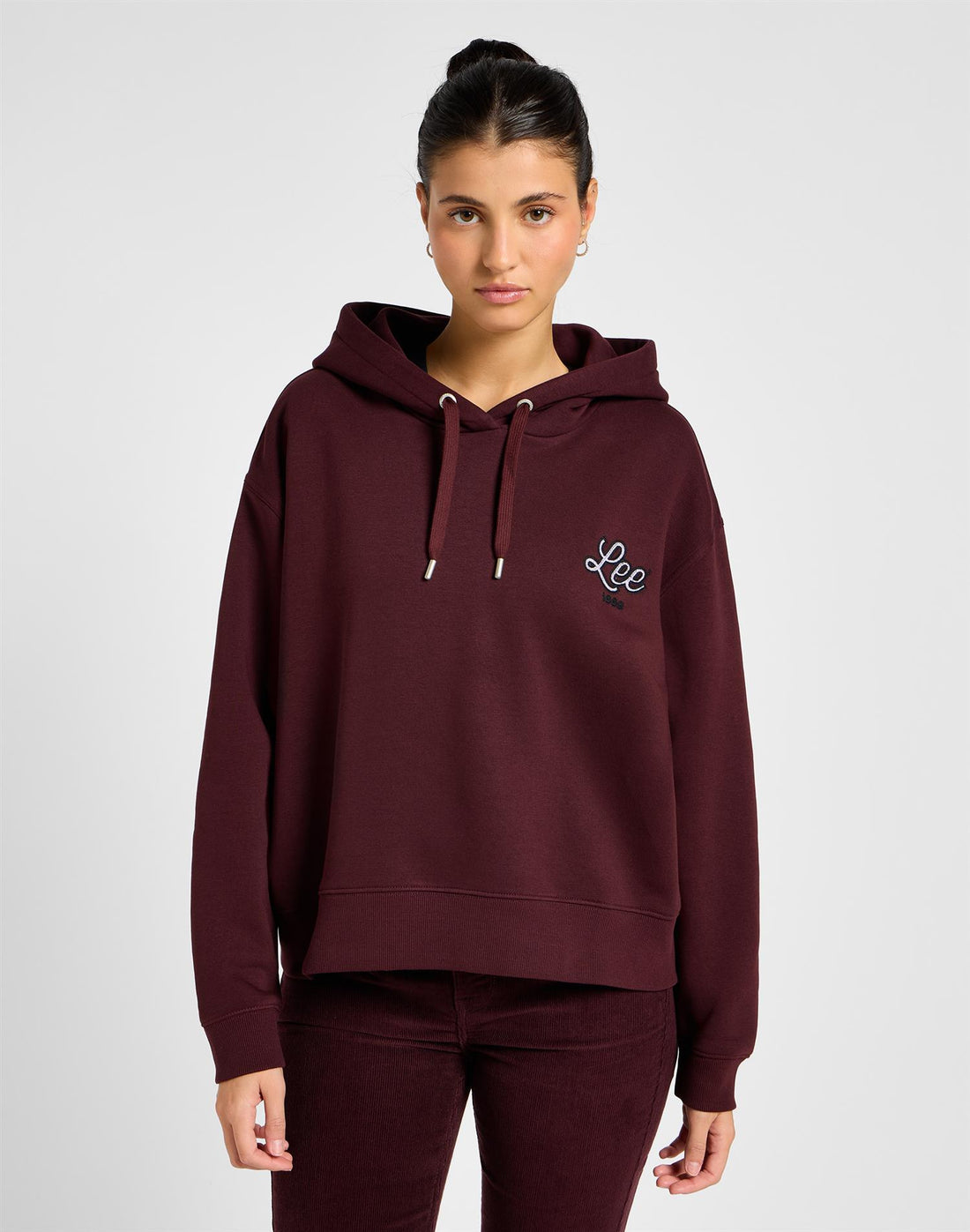 LOGO HOODIE Burgunder