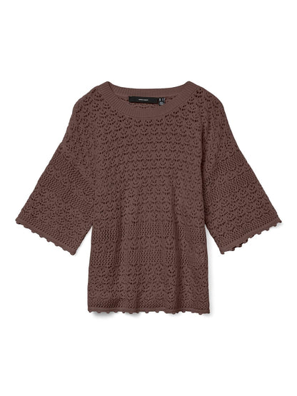 Vmmanila 2/4 O-Neck Pullover Brun