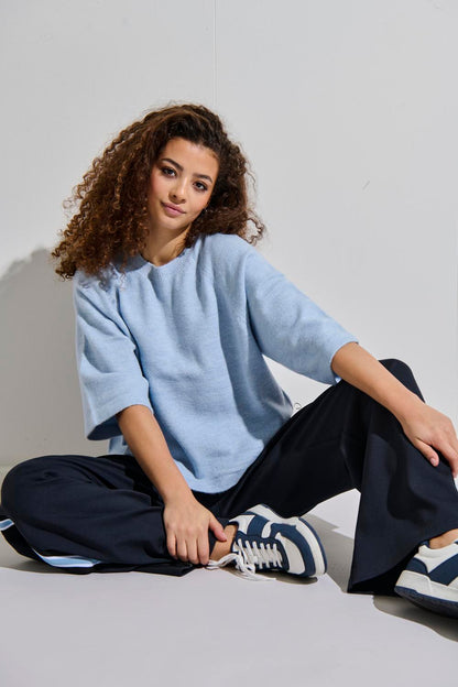 Onlsimoni 3/4 Pullover Knt Noos Blå