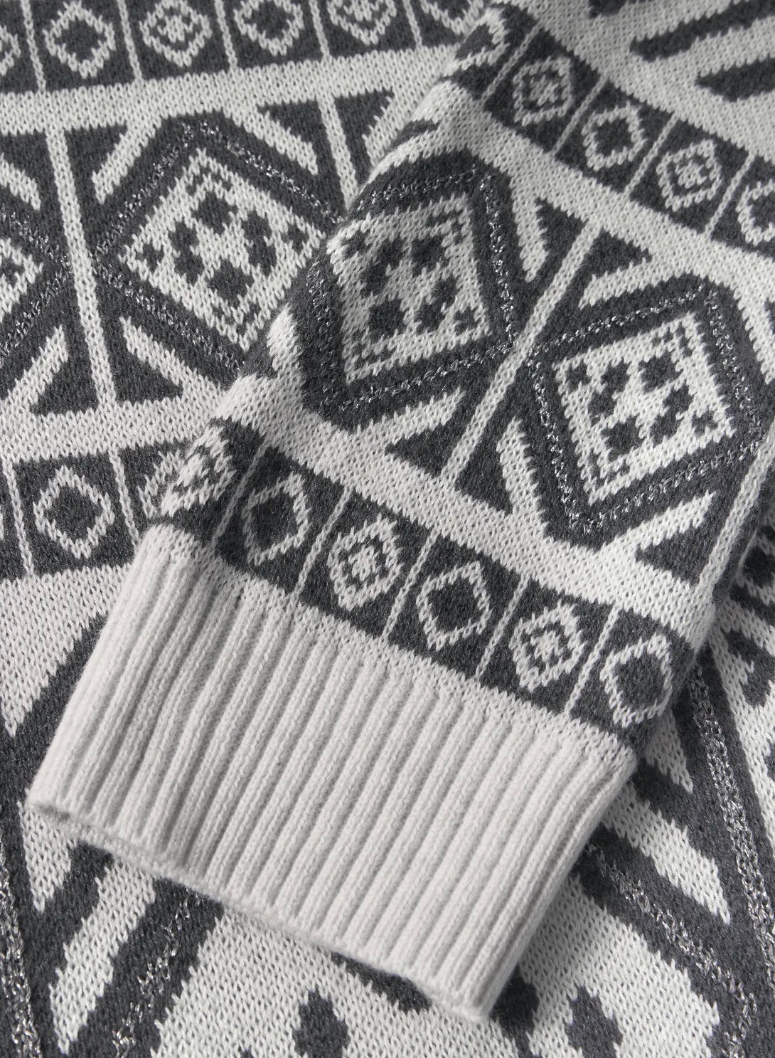 AOP BOATNECK JACQUARD Grå