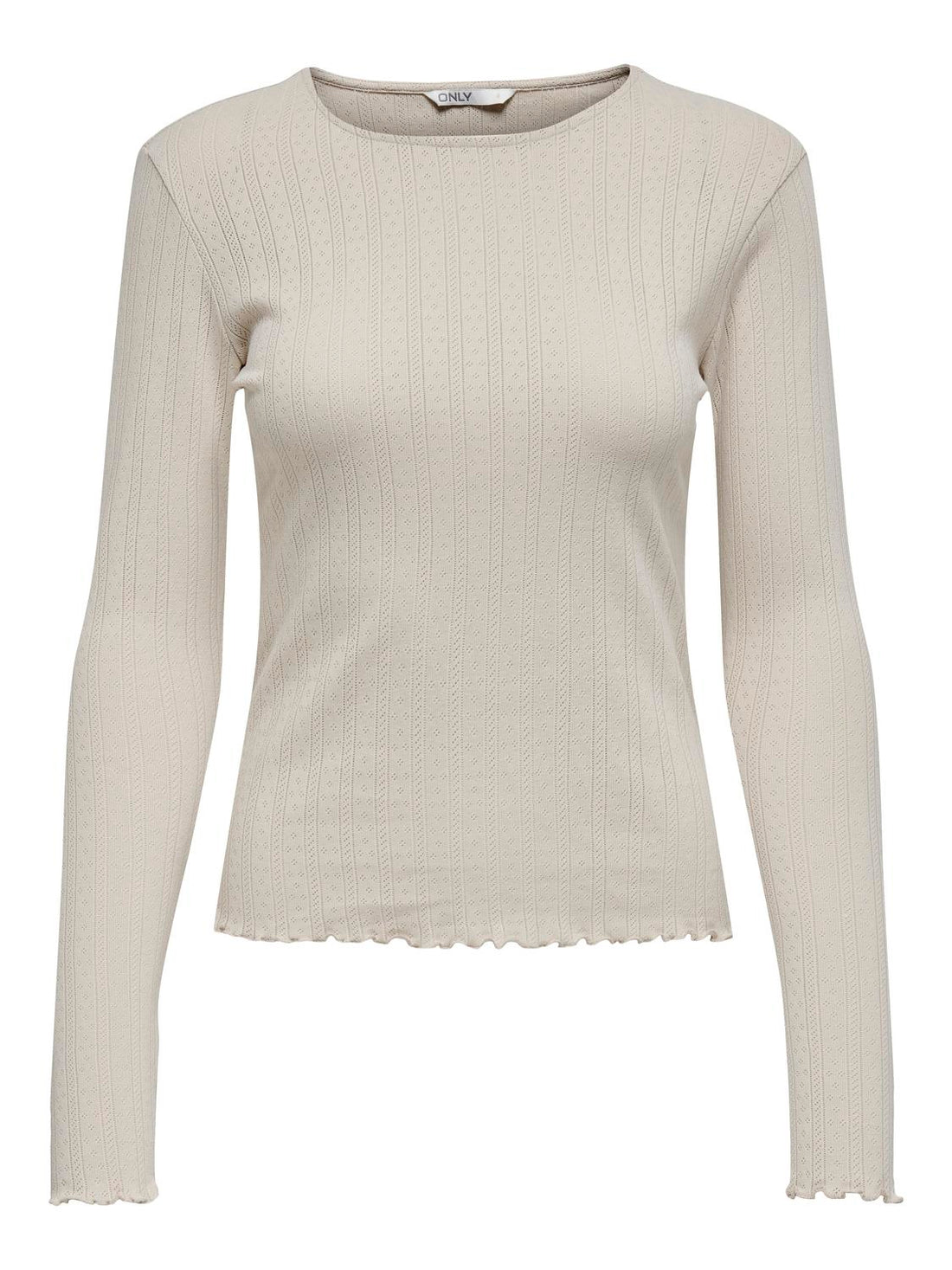 Onlcarlotta L/s Top Noos Jrs Beige