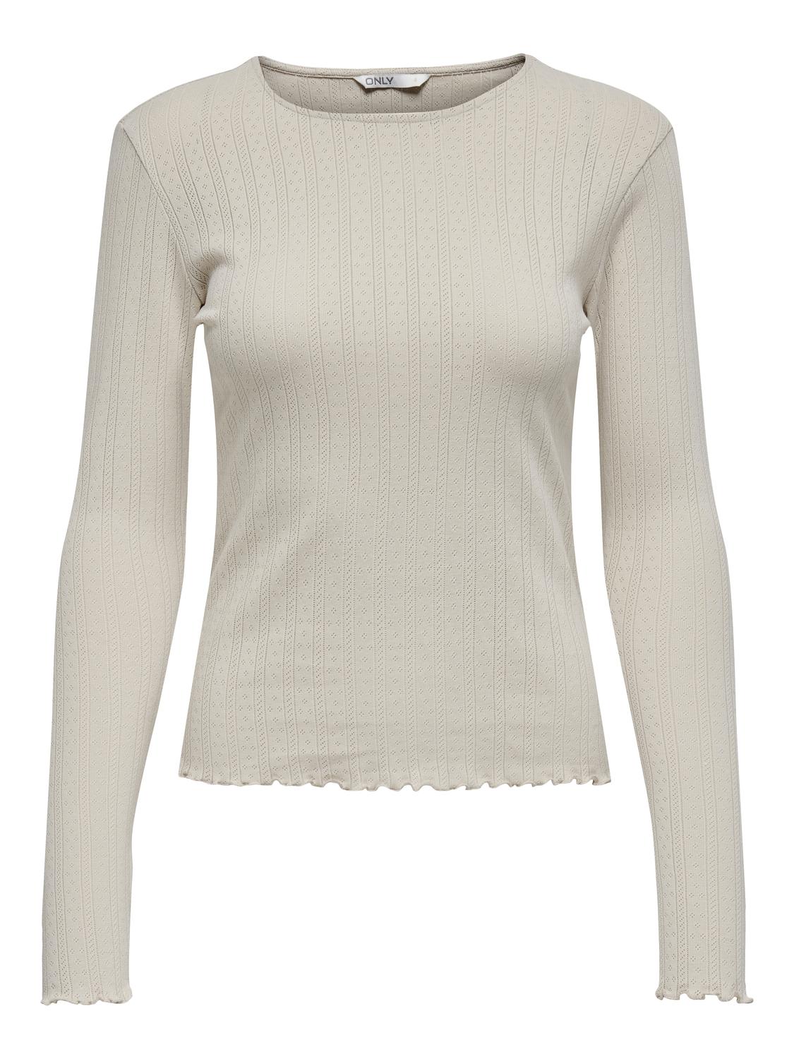 Onlcarlotta L/s Top Noos Jrs Beige