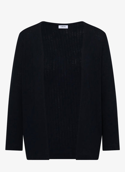 Open knit jacket Blå