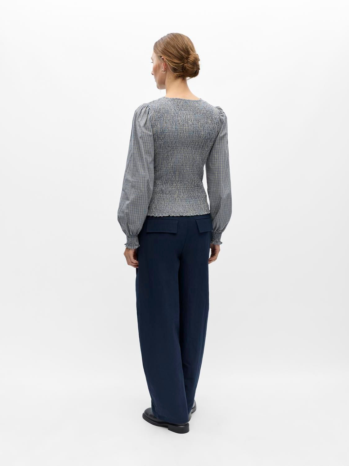 Objemma Ls Reg. Smock Top E Au 26 Blå