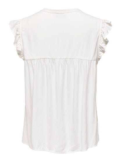 Onlvestine S/s Top Wvn Noos Hvit