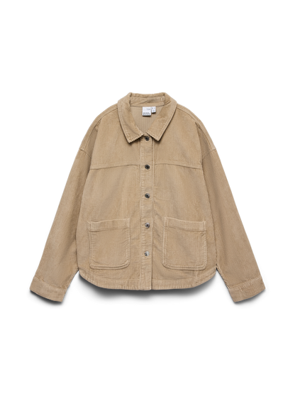 Vmjamie Ls Corduroy Shacket Mix Noos Lysebrun
