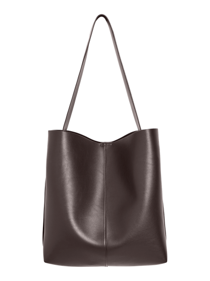 Objgael Pu Shopper Rep Mørkebrun