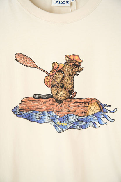 Beaver Rafting T-Shirt Grå