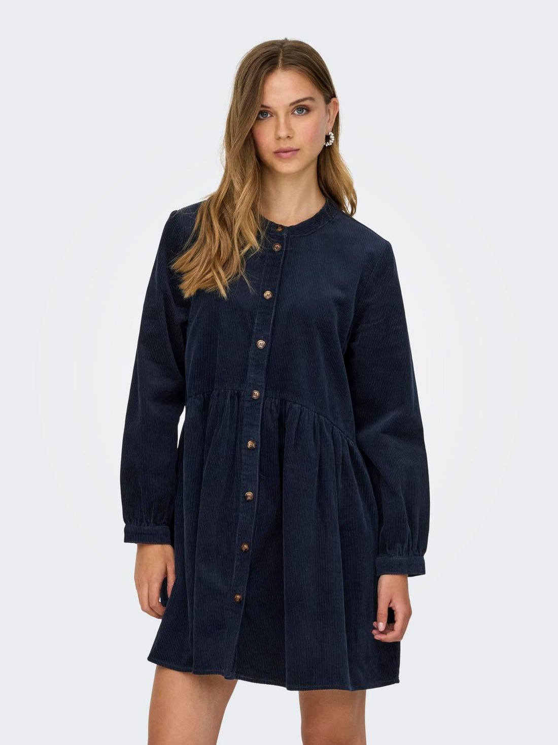 Jdyshiraz L/s Dress Wvn Dia Mørkeblå