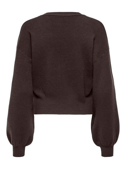 Onlibi Ls Fullneddle Cardigan Cc Knt Brun