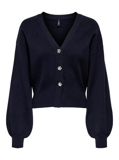 Onlibi Ls Fullneddle Cardigan Cc Knt Blå