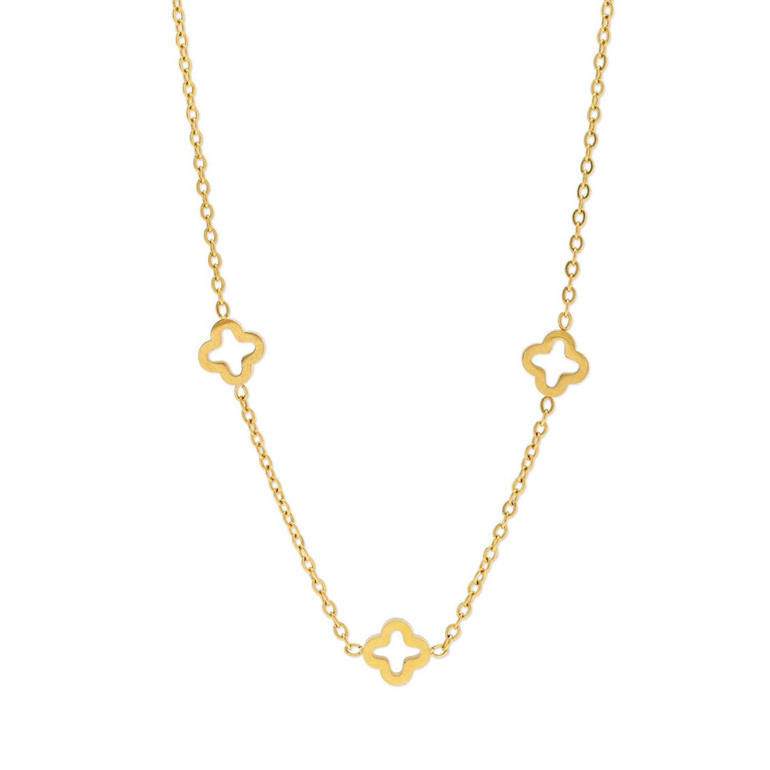 Jenna - Clover Necklace Stainless Steel Gull