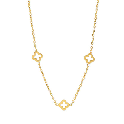 Jenna - Clover Necklace Stainless Steel Gull