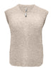 Onlbouble Sl O-Neck Zip Vest Knt Beige