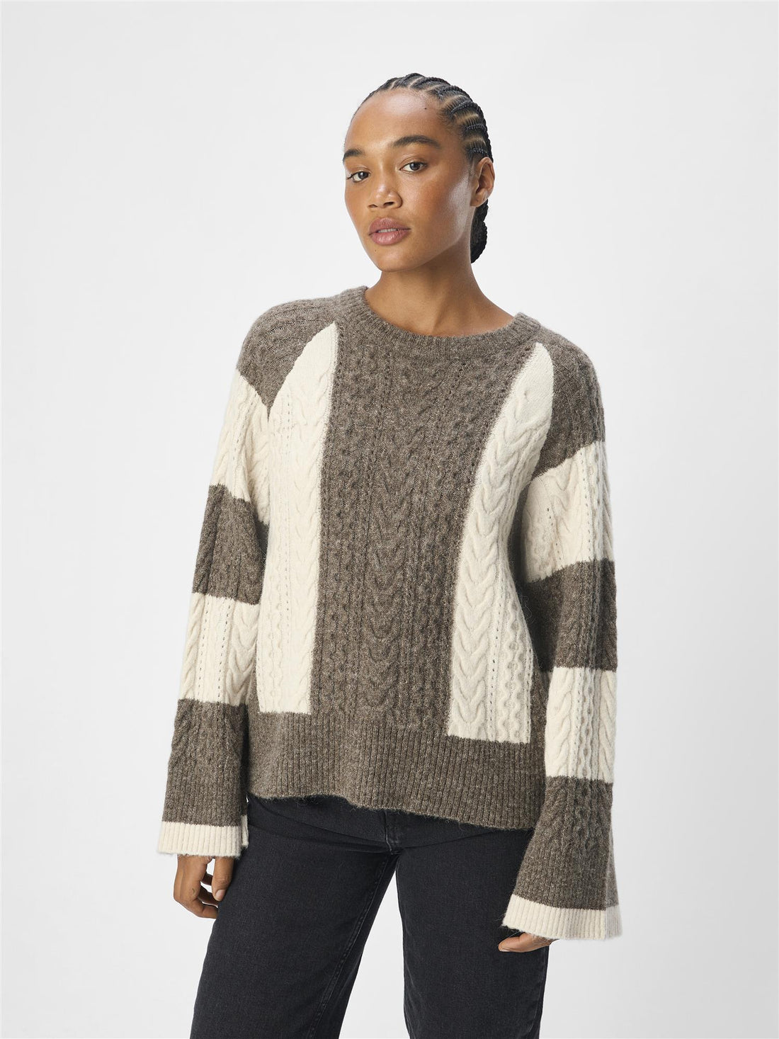 OBJROSA KNIT L/S RE PULLOVER 134 Morel