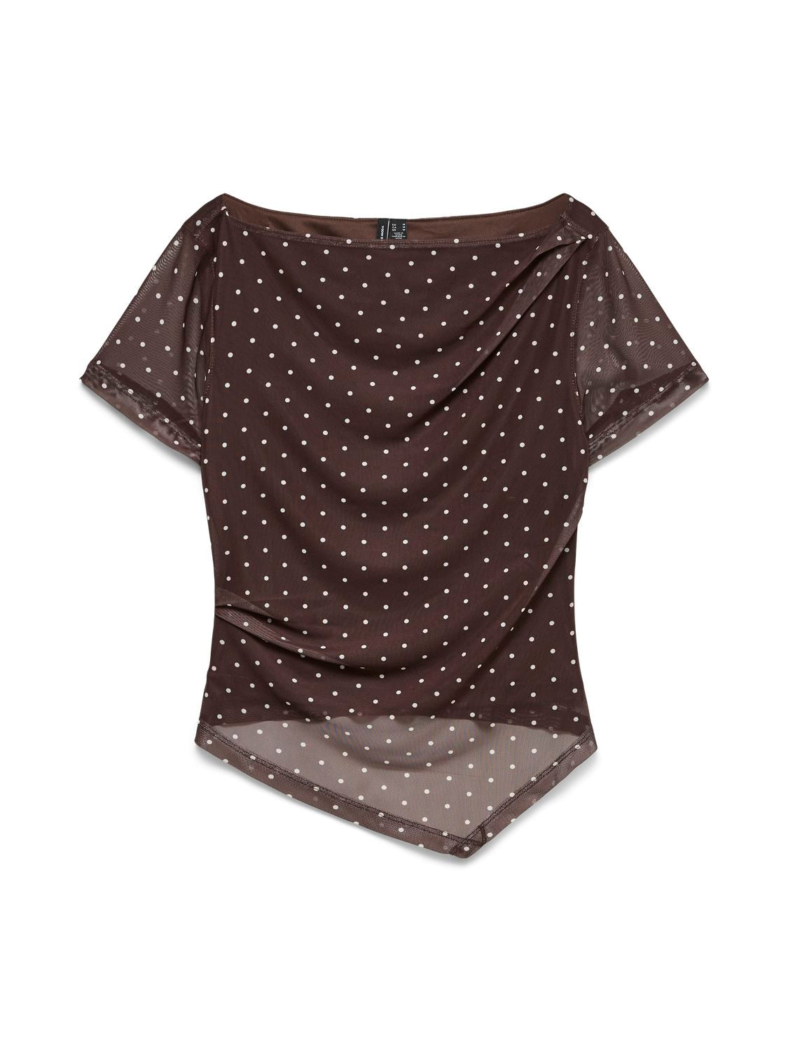 Vmlouisa Ss Detail Mesh Top Jrs Exp Sb2 Brun