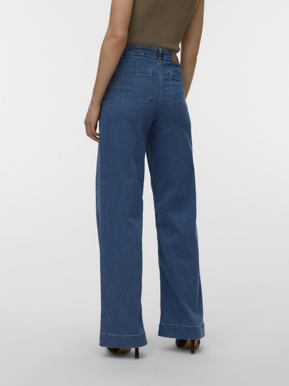 Vmkayla Hr Wide Pocket J Blue Mix Noos Blå