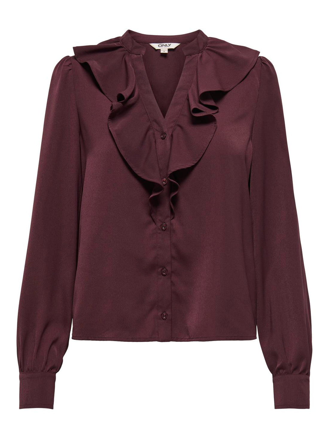 Onlthalia Life Ls V-Neck Frill Top Wvn Lilla