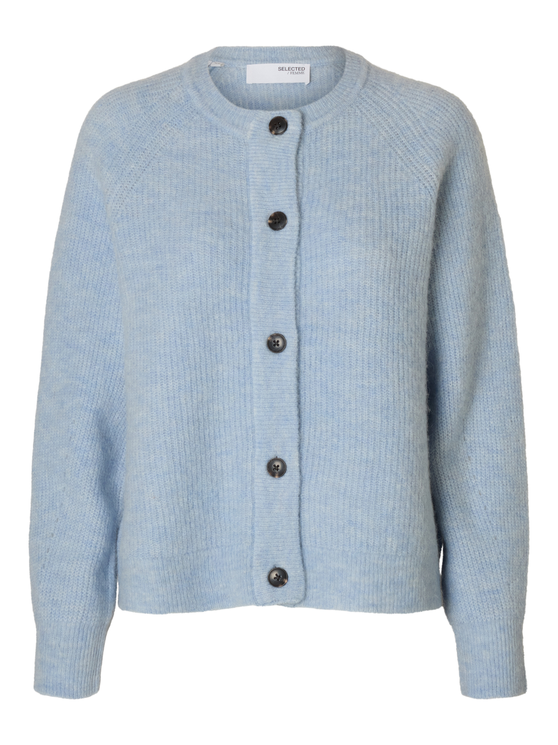 SLFLULU LS KNIT SHORT CARDIGAN NOOS Cashmere Blue